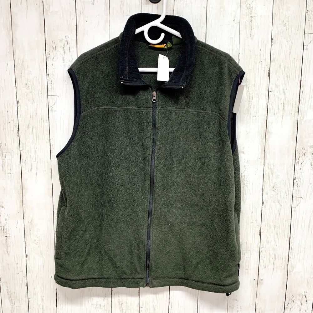 Timberland Synchilla Snap-T Pullover Men‎ XL Green Vintage Y2K Fleece Jacket